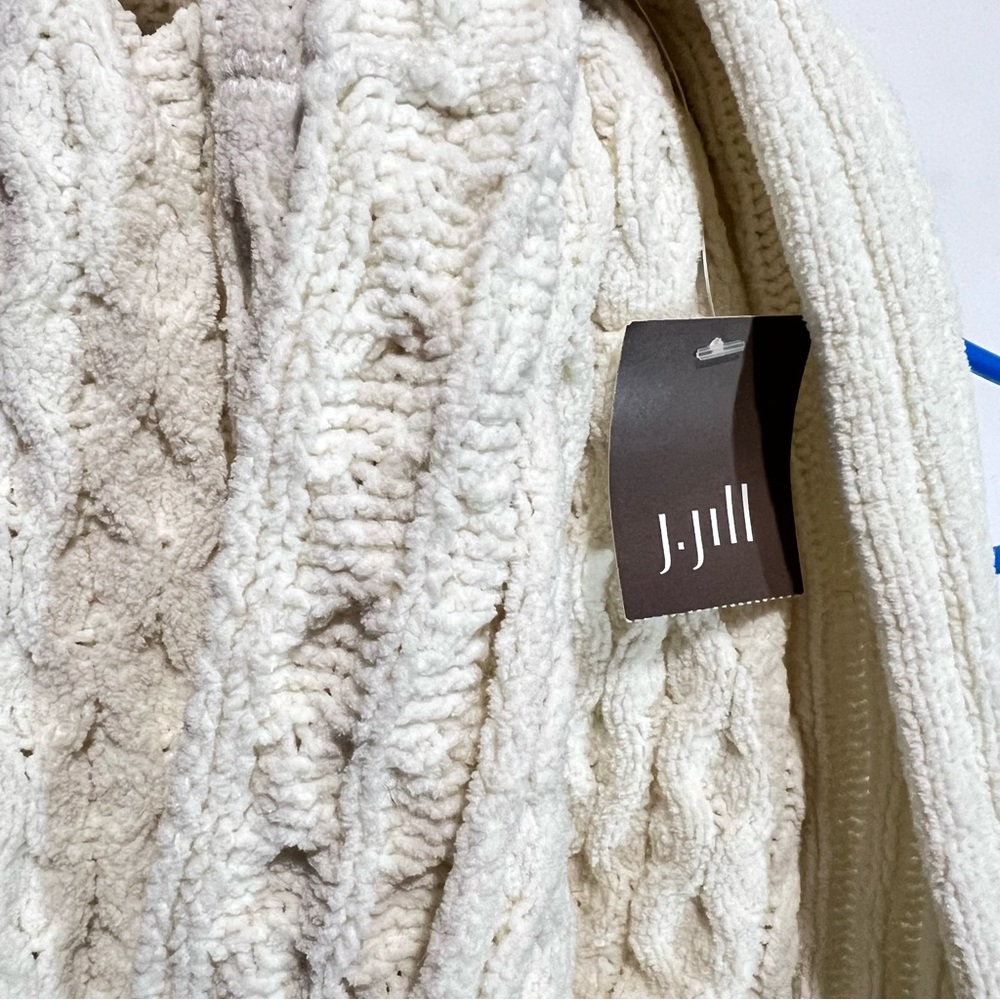 J.jill scarf ivory fluffy knit: :Box 0W3: - Picture 4 of 9